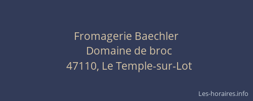 Fromagerie Baechler