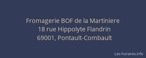 Fromagerie BOF de la Martiniere