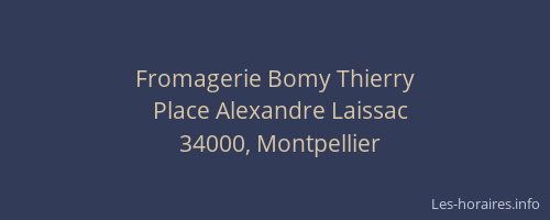Fromagerie Bomy Thierry