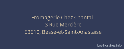 Fromagerie Chez Chantal