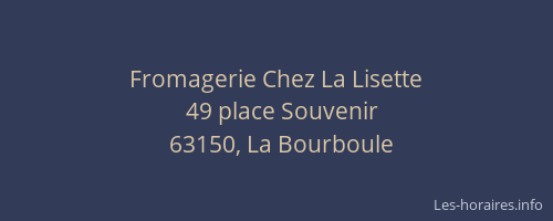 Fromagerie Chez La Lisette