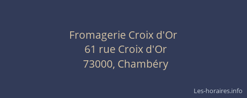Fromagerie Croix d'Or