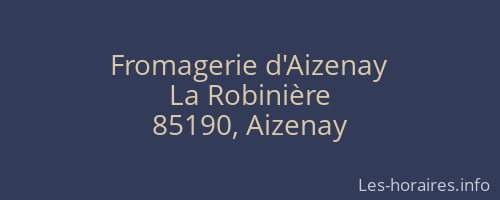 Fromagerie d'Aizenay