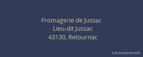 Fromagerie de Jussac