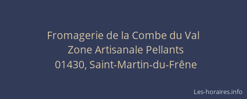 Fromagerie de la Combe du Val