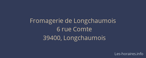 Fromagerie de Longchaumois