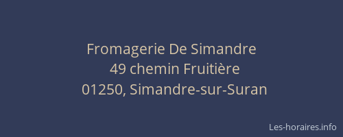 Fromagerie De Simandre