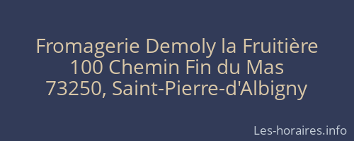 Fromagerie Demoly la Fruitière