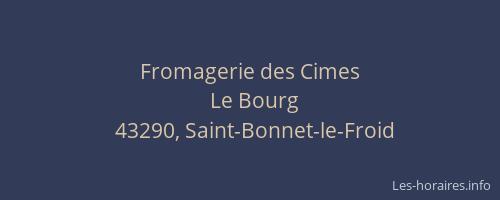 Fromagerie des Cimes