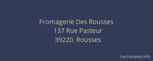 Fromagerie Des Rousses