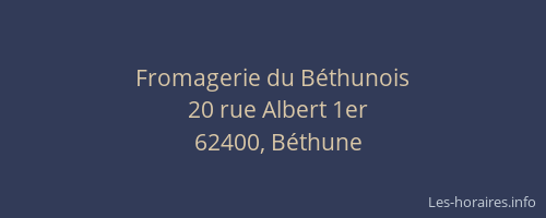 Fromagerie du B&eacute;thunois