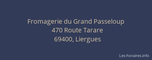 Fromagerie du Grand Passeloup