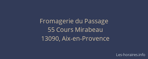 Fromagerie du Passage