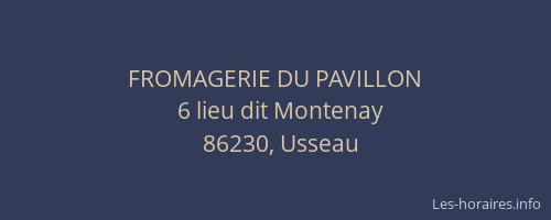 FROMAGERIE DU PAVILLON
