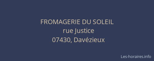 FROMAGERIE DU SOLEIL