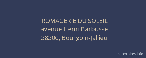 FROMAGERIE DU SOLEIL