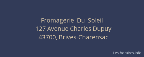 Fromagerie  Du  Soleil