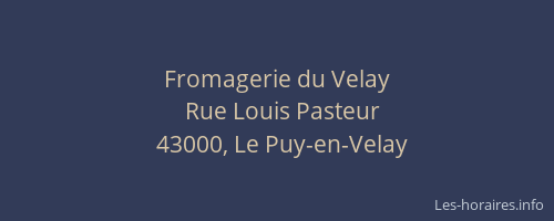 Fromagerie du Velay