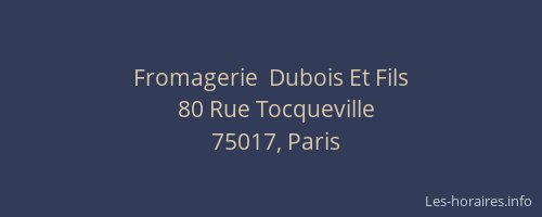 Fromagerie  Dubois Et Fils
