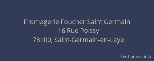 Fromagerie Foucher Saint Germain
