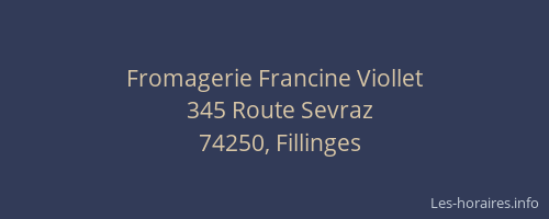Fromagerie Francine Viollet