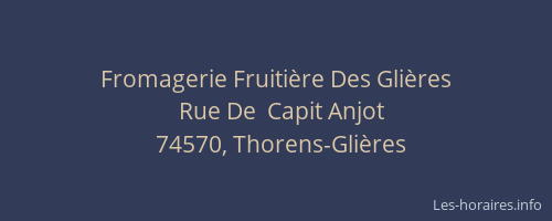 Fromagerie Fruitière Des Glières
