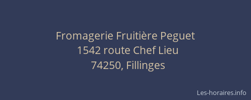 Fromagerie Fruitière Peguet