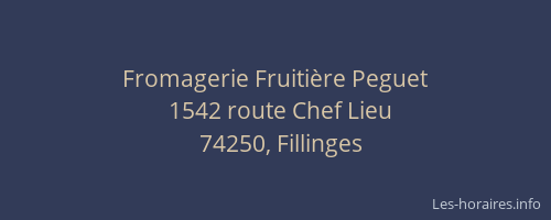 Fromagerie Fruiti&egrave;re Peguet