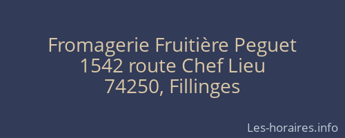 Fromagerie Fruitière Peguet