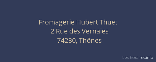 Fromagerie Hubert Thuet