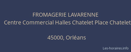 FROMAGERIE LAVARENNE