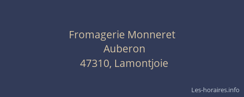 Fromagerie Monneret