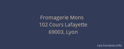 Fromagerie Mons