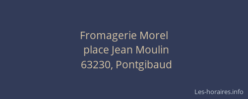 Fromagerie Morel