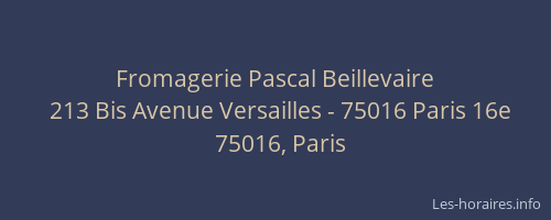 Fromagerie Pascal Beillevaire