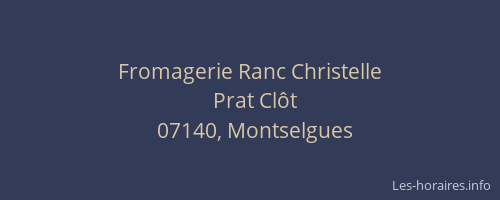 Fromagerie Ranc Christelle