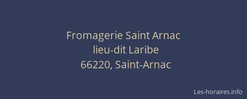 Fromagerie Saint Arnac