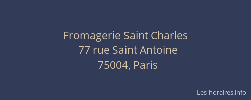 Fromagerie Saint Charles