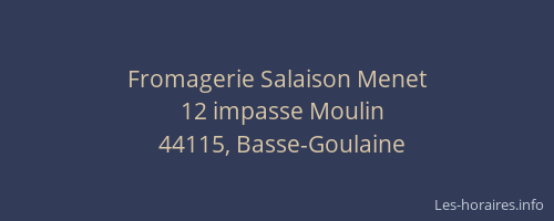 Fromagerie Salaison Menet