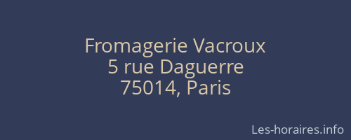 Fromagerie Vacroux