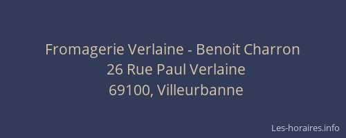Fromagerie Verlaine - Benoit Charron