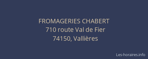 FROMAGERIES CHABERT