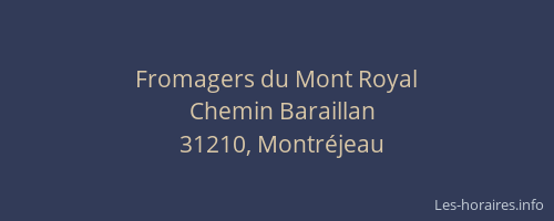 Fromagers du Mont Royal