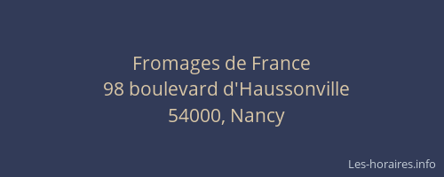 Fromages de France