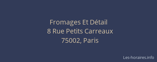Fromages Et Détail