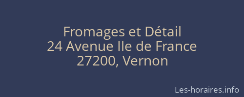 Fromages et Détail