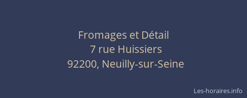 Fromages et Détail