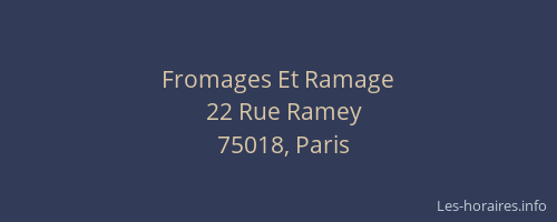 Fromages Et Ramage