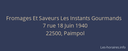 Fromages Et Saveurs Les Instants Gourmands