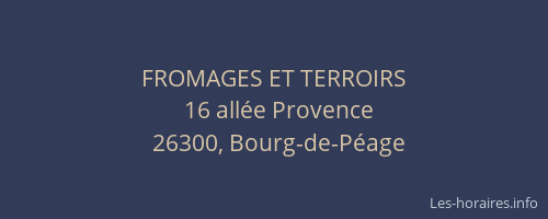 FROMAGES ET TERROIRS